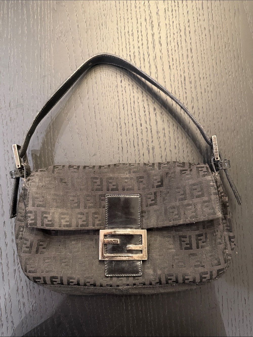 Fendi Black Baguette Bag